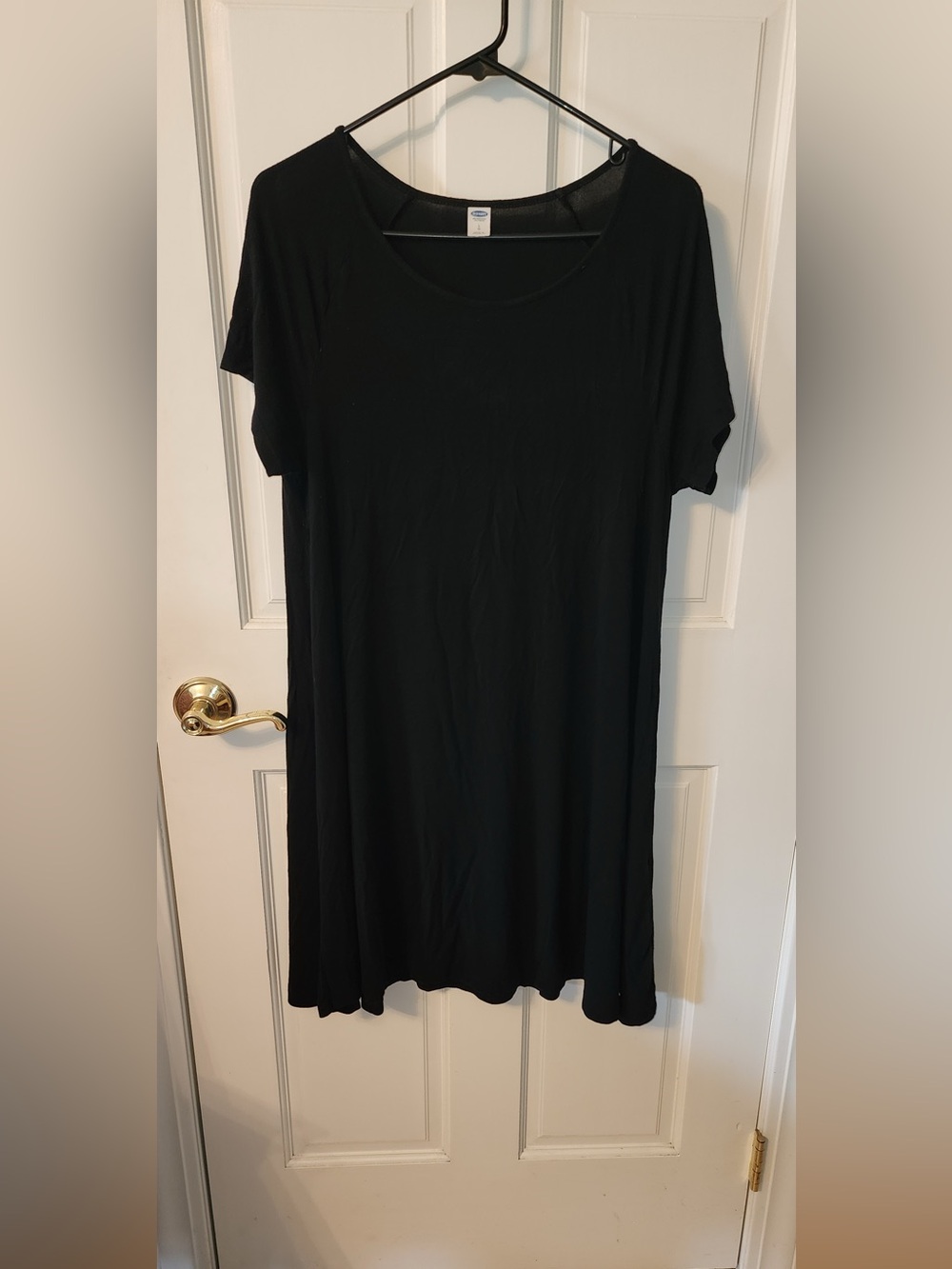Old Navy Black Short Sleeve Scoop Neck Tunic Dress